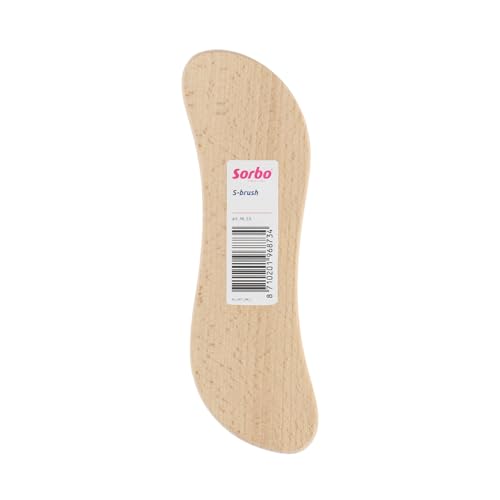 Sorbo S-Bürste Reinigungsbürste aus Holz mit kraftvollen Tampico-Faserborsten ergonomischer Griff Scheuerbürste gegen hartnäckigen Schmutz in Garten und Haus