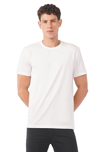 Image of Cotton Tshirt Crew Neck Mens Plain Solid Regular Fit Half Sleeve Mens T-Shirt (Combo Set of 3) Honey Army Green Cyan Size S