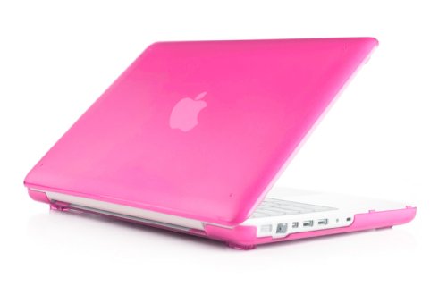 iPearl mCover Hard Shell Cover Case + Keyboard Skin for Model A1342 White Unibody 13-inch MacBook (Part No. MC207LL/A or MC516LL/A, Released After Oct. 20, 2009) (Pink)