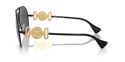 Versace Unisex Sunglasses Gold Frame, Brown Mirror Gold Lenses, 65MM2