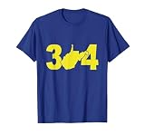 WV West Virginia 304 T-Shirt T-Shirt, Men, Royal Blue, Large