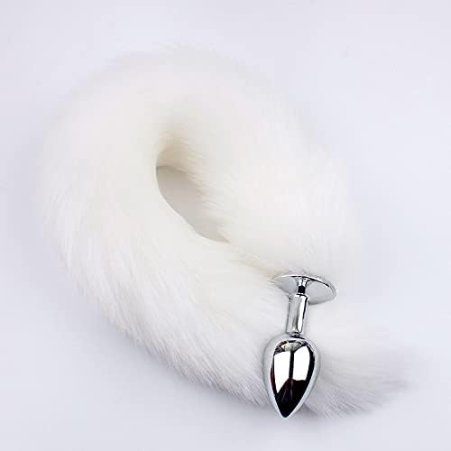 Kooho 17-Inch Female Character Tail Game Easytoys Fetish Collection Anal Plug Aluminium Fox Tail Plug, Stress Relief Butt Play Plug for Women