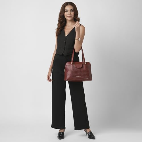 Image of Caprese Milo Satchel Medium Bag for Women with Multiple Compartments for Organization and Comfort | Stylish, Durable, and Spacious Interior Shoulder Bag for Work, Travel and Everyday Use