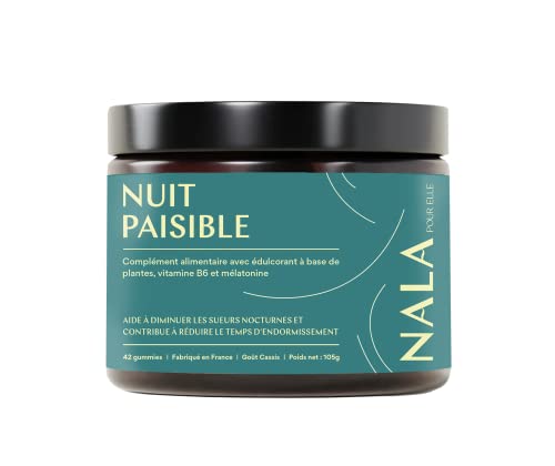 Nala pour Elle - Noche tranquila para la menopausia - Soplos de calor y sudores nocturnos - Ingredientes clínicamente probados - Alivia los síntomas de la menopausia - Vegano & Sin Gluten - Made in