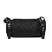 UKETO Borsa a tracolla da donna, donna PU moda diamante reticolo in pelle cilindro cuscino borsa a tracolla femminile borsa a tracolla casual Messenger Satchel, Nero
