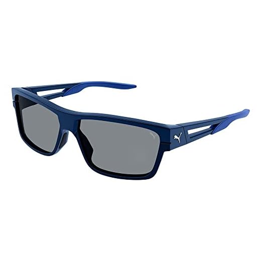 PUMA PU0327S Gafas de Sol, Blue-Blue-Blue, 60 para Hombre