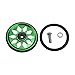 Folding for Easy Wheels, for CNC Bearing Aluminum Alloy Training Wheel for, Black/Red/Gold/Silver/Blue, M6 Screw Installation（A Couple of Green）