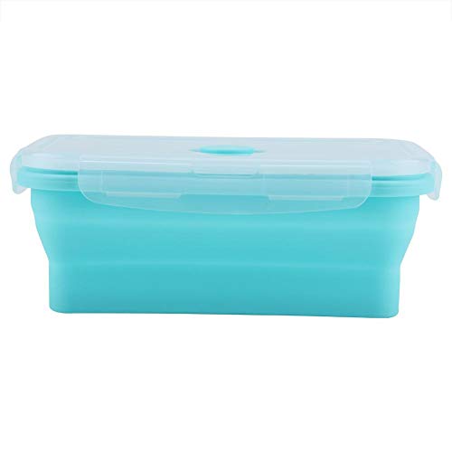 Keyren K Fiambrera de Silicona portatil de 4 tamanos contenedor de Comida de Fiambrera Segura Plegable en microondas Cover