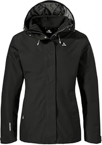 Schöffel Damen 3in1 Jacket Style Okere WMS, wasserdichte, atmungsaktive Outdoorjacke mit herausnehmbarer Fleecejacke, warme 3in1 Jacke mit verstellbarer Kapuze, black, 46