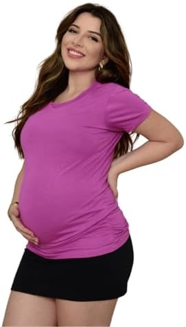 Blusa gestante elástico vai e vem zig zag se adapta ao corpo use ...