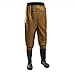 Produktbild DIVAND Super Höhe Leichte wasserdichte Angelhose mit Elastische Taille, Herren Damen PVC/Nylon Watstiefel Atmungsaktive Watthosen Mehrzweck Verdickt Watstiefel Jagdstiefel,Braun,40