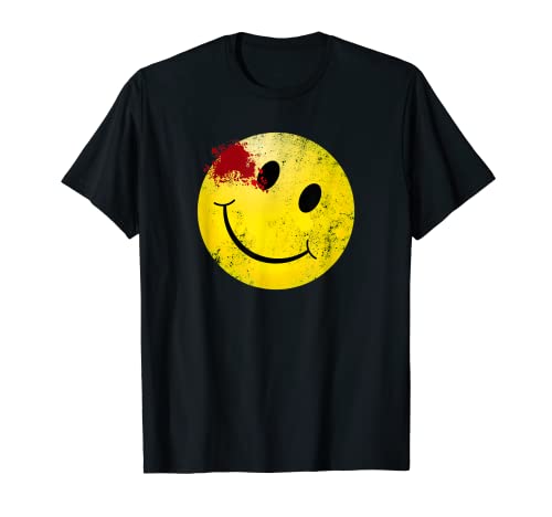Bloody Smiling Face T-Shirt I Vintage Smile Emojicon Camiseta