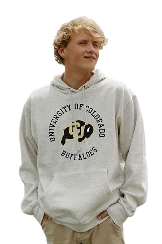 Colorado Buffaloes NCAA Officially Licensed Hooded Sweatshirt Crest Oatmeal Large