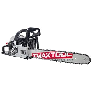 SwitZer 45cc Petrol Chainsaw 18 Inch 1700W 2-Stroke Chainsaw Heavy Duty Tree Cutting Wood Logging Saw with Easy Start & Chain Brake