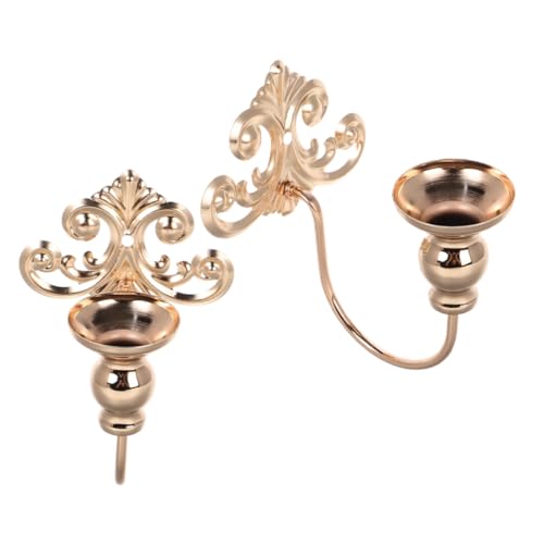 Garneck Unique European Design Wrought Iron Wall Candle Holder Rustic Wall Decor for Living Room