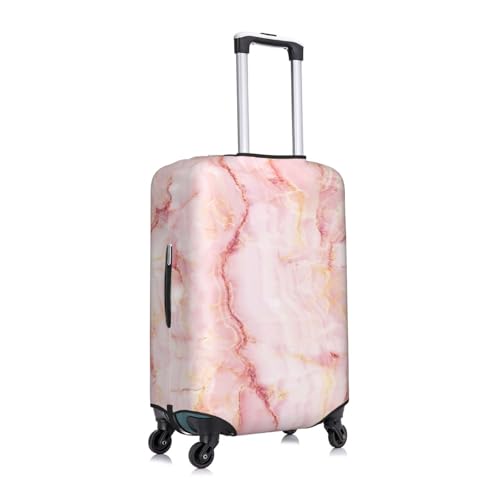 Pink Marble Suitcase Cover Elastic Travel Suitcase Protector Covers Trolley Case Sleeve With Buckle Strap Belt Luggage Cover2