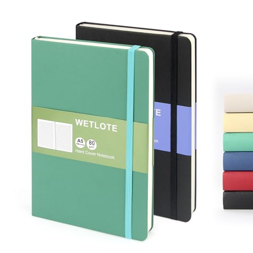 Grand carnet ligné A5 rigide pour l'université, l'école et l'organisation du travail quotidien