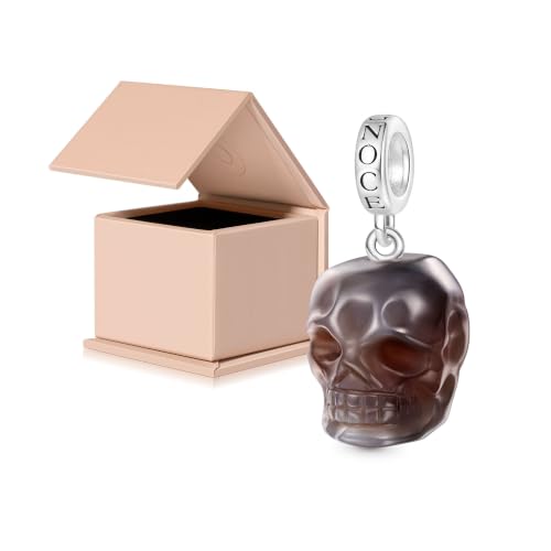 Image of GNOCE Skull Pendant Charm Silver Dangle Charms Bead fit Bracelet /Necklace Jewelry Gift for Women Men