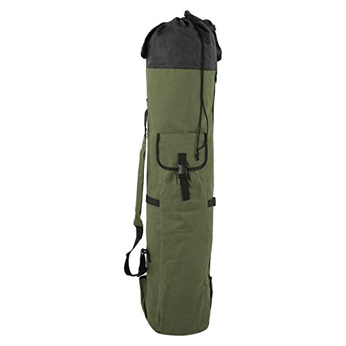 Fishing Rod Storage Bag,Fishing Tackle Gear Bag Cylindrical Waterproof Pole Reel Carrier Large Capacity With Tight Buckle Easy To Adjust(green) Fishing Storage Supplies
