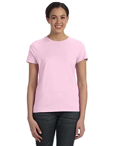 Image of Hanes Women's Perfect-T Crewneck T-Shirt, Lightweight Cotton Short Sleeve Tee for Women