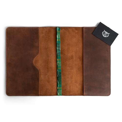 Image of Hide & Drink, Journal Cover Compatible with Moleskine XL (7.5 x 9.75 in) with Strap, Refillable Case, Personal Planner, Full Grain Leather, Handmade Office & Work Essentials (Bourbon Brown)