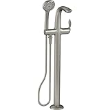Kohler Bathtub Faucet by, Bath Faucet with Hand Shower, Freestanding, Refina Collection, Brushed Nickel, K-T97334-4-BN