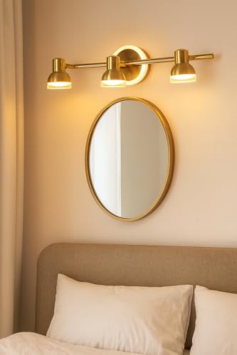 Image of FILLISKA 3 in 1 Double Wall spot /Picture /Display /Mirror Light with Adjustable Head and Colour Changing Function (3 Way Luxurious Gold-987)