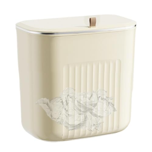 Cubo de basura de cocina con imán de pared con tapa, recipiente adhesivo de alto rendimiento, diseño de grande, soporte de basura, de almacenamiento compacta, organizador multifuncional