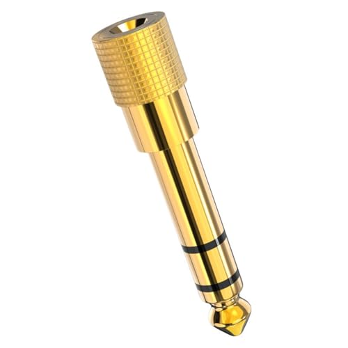 DLUKENY プロフェッショナルヘッドホンアダプター 6.5mmから3./3.から6.変換コネクター ミキサーアンプギターポータブルコンバーター用