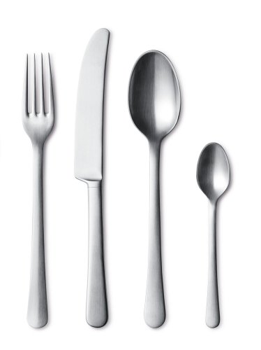 Georg Jensen 3340504 Copenhagen - Cubertería (acero inoxidable 18/8), color plateado