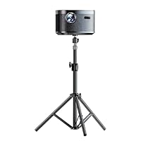 Gwezmxs Beamer Ständer Höhenverstellbar 32-60cm, Beamer Stativ 1/4 Gewinde, Schwarz Projektorständer mit 360° Drehbarem Kugel