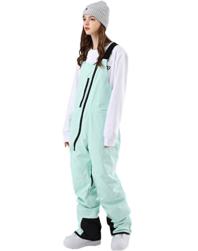JELEUON Women Men Winter Warm Waterproof and Windproof Ski Bibs Overalls Adjustable Ski Pant with Pocket for Snow Sports