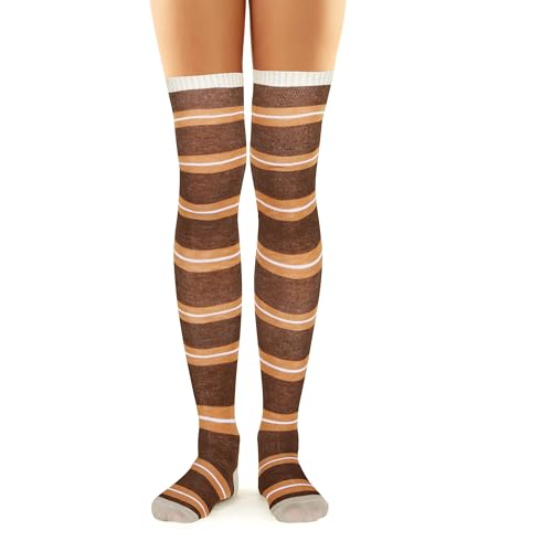 Benefeet Sox Striped Thigh High Socks for Women Girls Long Over the Knee High Stockings Cotton Tube Socks3