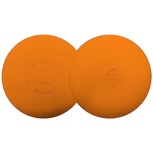 Official Lacrosse Balls, NFHS & NCAA Approved - 2 Pack (Orange)