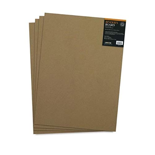 Lineco, Neutral PH Binder Board Acid Free Unbuffered 14.5x20.5 Inch, Pack of 4 Sheets, Bookboard for Bookbinding, Framing, Boxes, Bulletin Boards