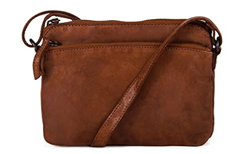 Gianni Conti Petit sac à bandoulière vintage en cuir souple 4203334, peau, Small