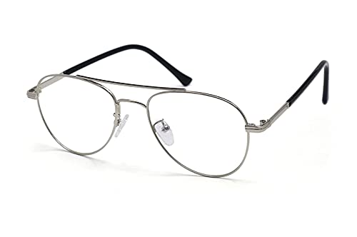 Image of Roshfort Aviator Specs For Men Women light weight Metal Spectacle Frame Eye Strain Protection Computer Glasses Medium