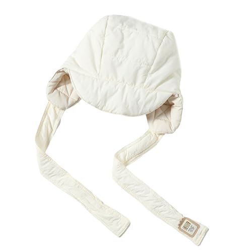 GRABAGECAN Unisex Winter Earflap Hat Fashionable Trapper Hat Ear Protecting Comfortable Hat for Outdoor Activity White