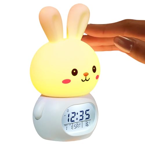 Horloge lapin de Pâques tactile pour guider le sommeil des enfants en douceur