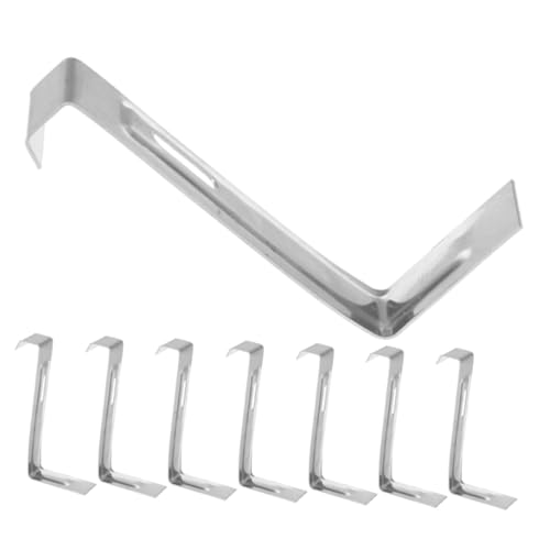 SHINEOFI 8 Piezas Clips de Fijación para Tejados Inoxidable Ganchos Antideslizantes para Tejas Instalación Segura y Compatible con Varios Tipos de Resistencia y Fijación para Nieve y Hielo