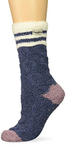 Dearfoams Women's Cable Knit Cozy Sock Slipper, Navy, All Regular Us #TOP26