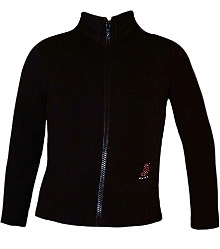 Ice Fire Polartec Figure Skating Jackets With Rhinestones Design (Child Medium) #TOP1