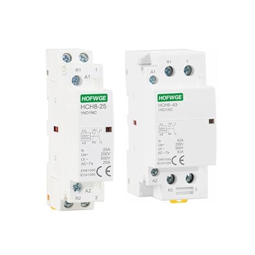 Contacteur modulaire 4P 40A 220V DIN Rail domestique avec interrupteur manuel - 5