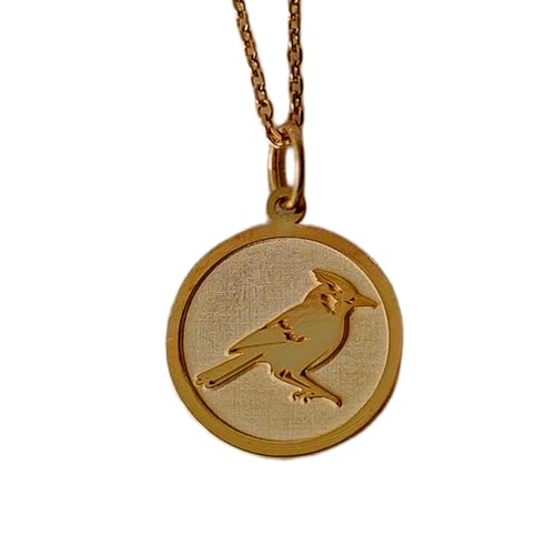 Pendentif geai bleu en argent sterling précieux gravé main