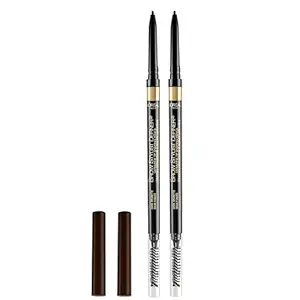 L’Oréal Paris Makeup Brow Stylist Definer Waterproof Eyebrow Pencil, Ultra-Fine Mechanical Pencil, Draws Tiny Brow Hairs and Fills in Sparse Areas and Gaps, Dark Brunette, 0.11 Ounce (Pack of 2)