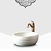 YUNZI-Lavabo-sobre-Encimera-Vintage-Ronda-Bano-Ceramica-Lavabo-sobre-Encimera-con-Tapon-De-Fregadero-Hecho-A-Mano-Arte-Lavabo-sobre-Encimera-para-Bano-Lavabos-Cocina-Balcon-Encimera-41-41-15Cm