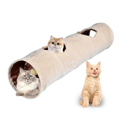 Primst Cat Tunnel Large Indoor Outdoor Collapsible Pet Toy Crinkle Tunnel Tube with Storage Bag for Cat Dog Puppy Kitty Kitten Rabbit
