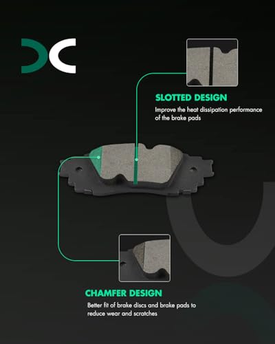 Image of SCITOO D2076 D1879 8PCS Front Ceramic Rear Metal Brake Pad Sets | Fit For Lexus For ES250,For ES300h,For ES350,For UX200,For UX250h,For UX300h,For Toyota For Avalon,For Camry,For C-HR