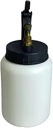 Pistola para Pintura Ar Direto, 500ml, Aço e PP, Branco e Preto, Bico 1,1mm, Alimentação por Sucção, 18,5cm x 8cm