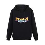 Rayman Legends - Sudadera de manga larga con capucha para hombre, Negro, M